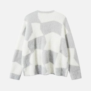 Concert Outfit Plaid Embroidered Sweater