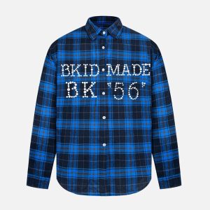 Concert Outfit Plaid Long Sleeve Shirt