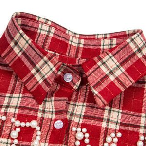 Concert Outfit Plaid Long Sleeve Shirt