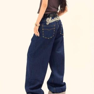 Concert Outfit Plaid Panel Jeans