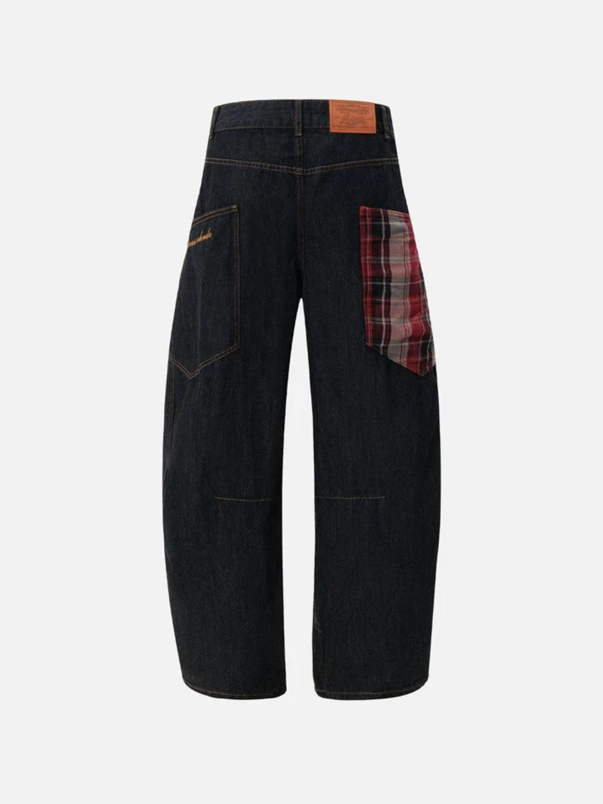 Concert Outfit Plaid Pocket Barrel Loose Jeans Concert Outfit Plaid Pocket Barrel Loose Jeans