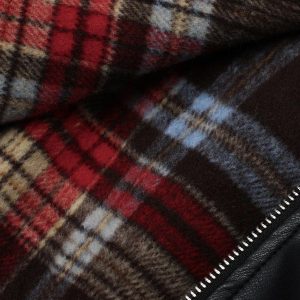 Concert Outfit Plaid Reversible Leather Jacket