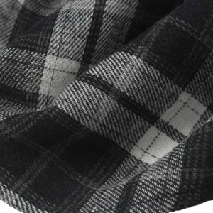 Concert Outfit Plaid Scarf Crew Neck T-Shirt