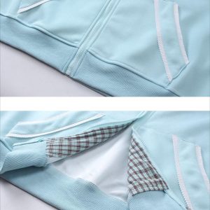 Concert Outfit Plaid Stacked Color Hoodie