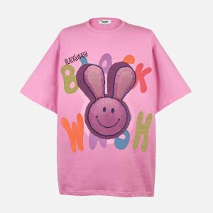 Concert Outfit Playful Bunny Pop Art Tee