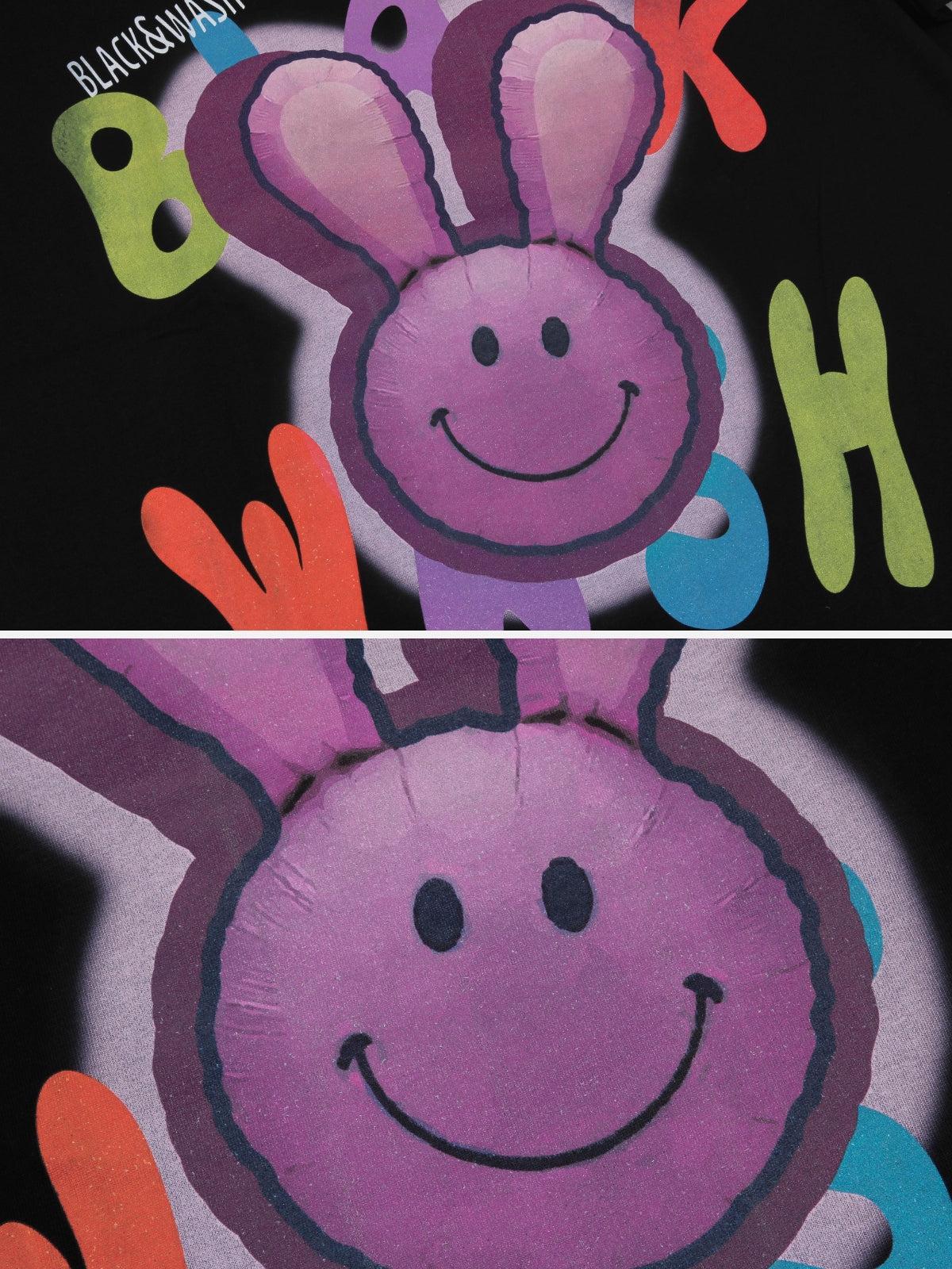 Concert Outfit Playful Bunny Pop Art Tee Concert Outfit Playful Bunny Pop Art Tee