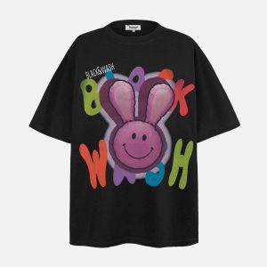 Concert Outfit Playful Bunny Pop Art Tee