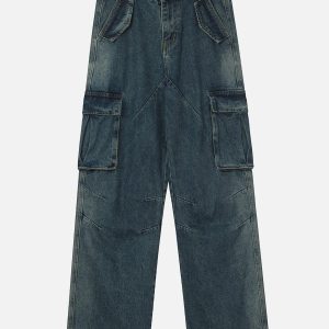 Concert Outfit Pleated Pockets Jeans