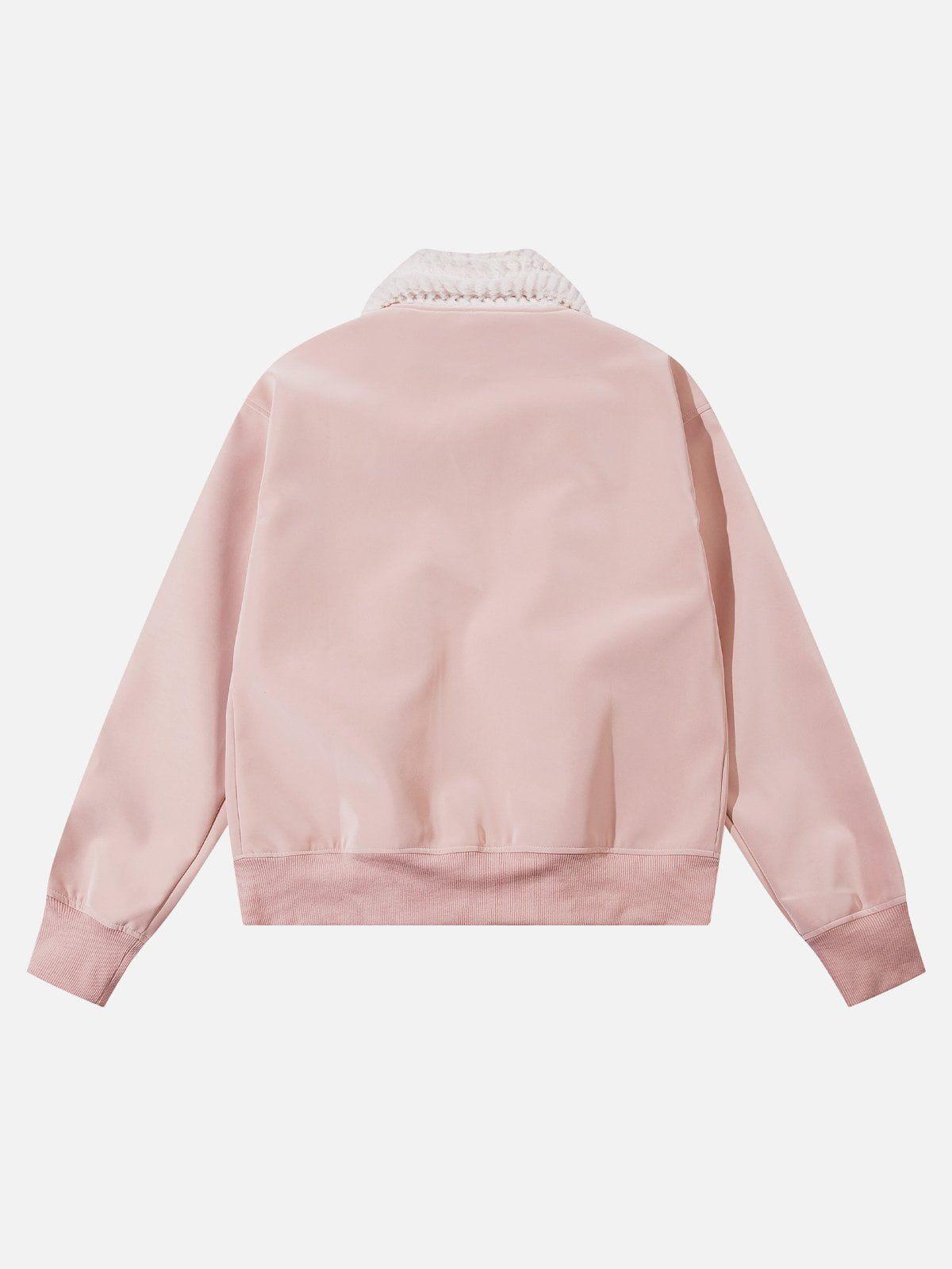 Concert Outfit Plush Collar Suede Faux Leather Jacket Concert Outfit Plush Collar Suede Faux Leather Jacket