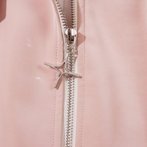 Concert Outfit Plush Collar Suede Faux Leather Jacket