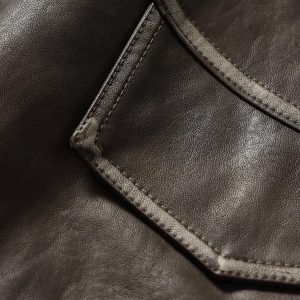 Concert Outfit Pocket Patchwork Faux Leather Jacket