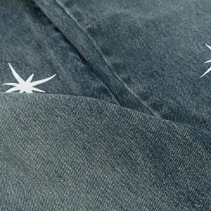 Concert Outfit Polaris Print Washed Straight Jeans