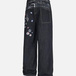 Concert Outfit Print RO Style Baggy Jeans