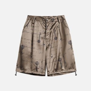 Concert Outfit Print Silk Shorts