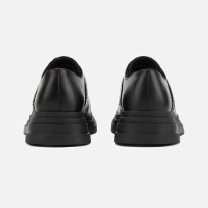 Concert Outfit Punk Personality Zipper Design Leather Shoes