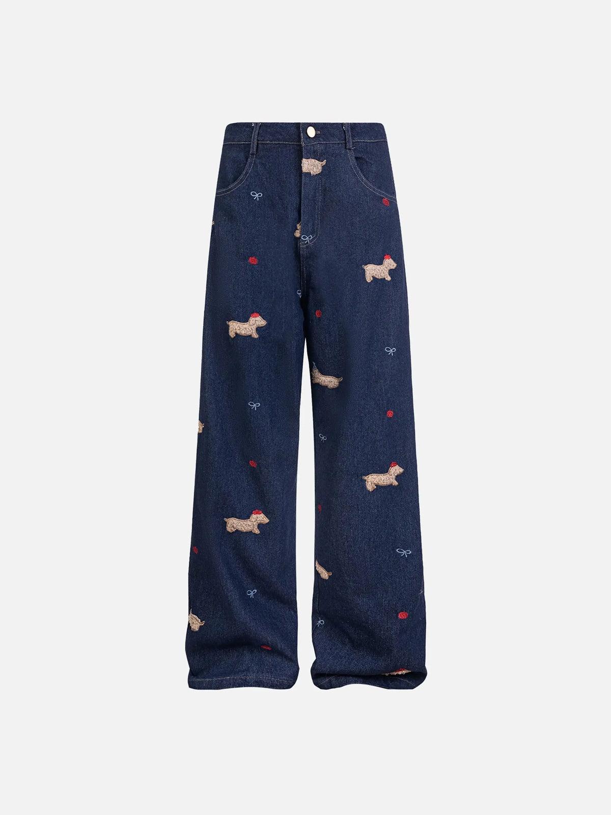 Concert Outfit Puppy Embroidered Jeans Concert Outfit Puppy Embroidered Jeans