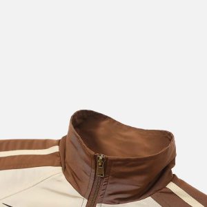 Concert Outfit Racing Embroidered Patchwork Jacket