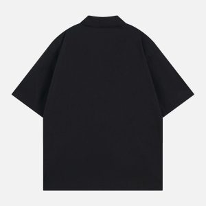 Concert Outfit Racing Style Oversized Short Sleeve Shirt