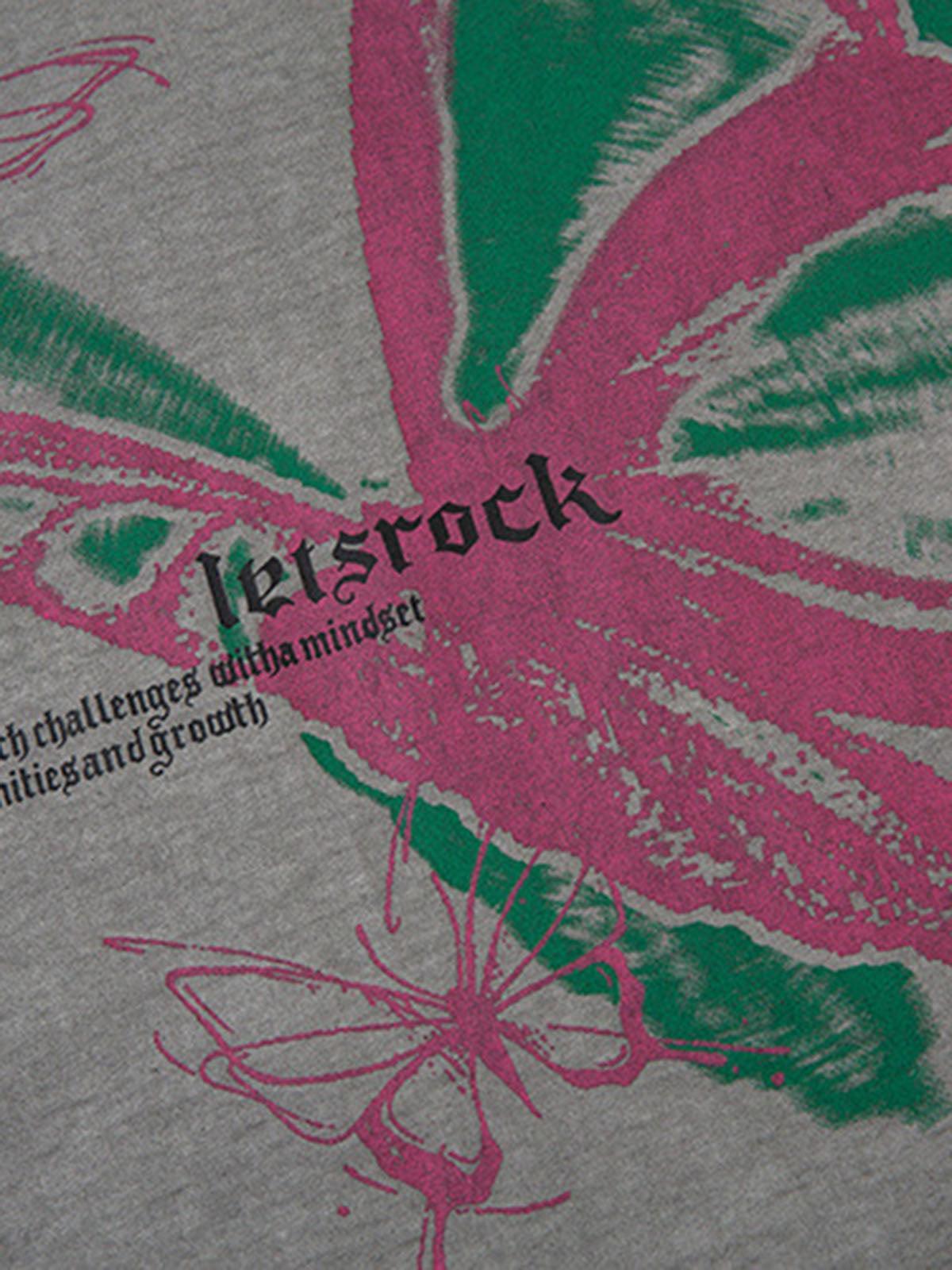 Concert Outfit Raw Edge Butterfly Print Vest Concert Outfit Raw Edge Butterfly Print Vest