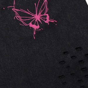 Concert Outfit Raw Edge Butterfly Print Vest