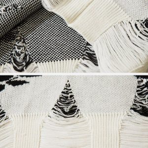 Concert Outfit Raw Edge Rose Sweater