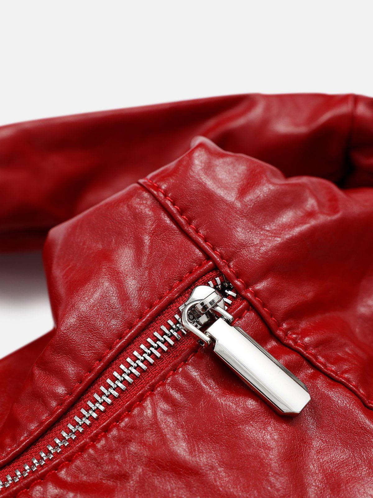 Concert Outfit Red Faux Leather Diagonal Bag Concert Outfit Red Faux Leather Diagonal Bag