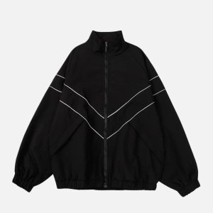 Concert Outfit Reflective Striped Jacket