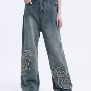 Concert Outfit Removable Butterfly Loose Jeans