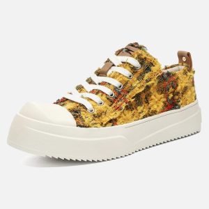 Concert Outfit Retro Canvas Irregular Sneakers