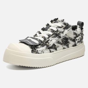 Concert Outfit Retro Canvas Irregular Sneakers