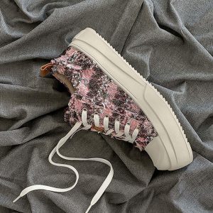 Concert Outfit Retro Canvas Irregular Sneakers