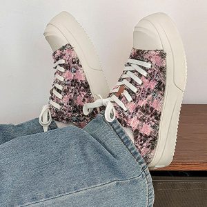 Concert Outfit Retro Canvas Irregular Sneakers