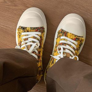 Concert Outfit Retro Canvas Irregular Sneakers