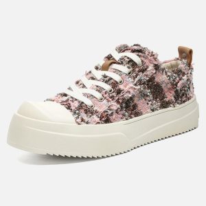 Concert Outfit Retro Canvas Irregular Sneakers