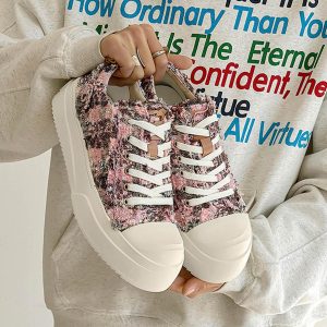 Concert Outfit Retro Canvas Irregular Sneakers