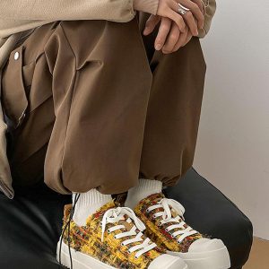 Concert Outfit Retro Canvas Irregular Sneakers
