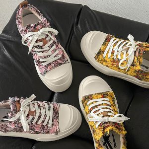 Concert Outfit Retro Canvas Irregular Sneakers