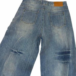 Concert Outfit Retro Cleanfit Washed Baggy Jeans