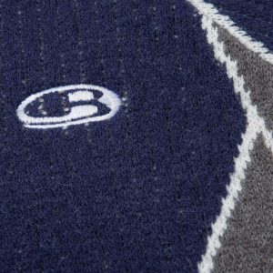 Concert Outfit Retro Contrast Color Cardigan Knitted Sweater