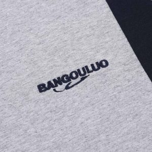 Concert Outfit Retro Contrast Color Embroidered Letter T-Shirt