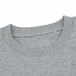 Concert Outfit Retro Contrast Color Stitching Embroidered Letter T-Shirt