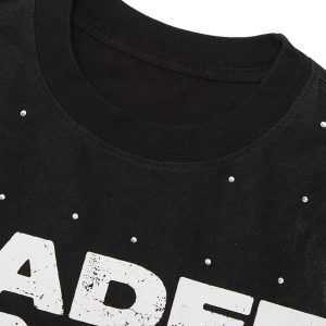 Concert Outfit Retro Crystal Letter T-Shirt
