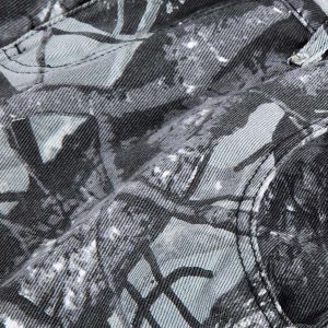 Concert Outfit Retro Distressed Camouflage Workwear Hip-Hop Shorts