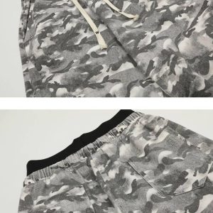 Concert Outfit Retro Fake Two-Piece Camouflage Pants