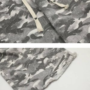 Concert Outfit Retro Fake Two-Piece Camouflage Pants