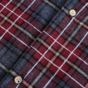 Concert Outfit Retro Faux Two-Piece Plaid Shirt