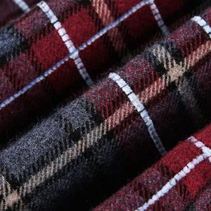 Concert Outfit Retro Faux Two-Piece Plaid Shirt