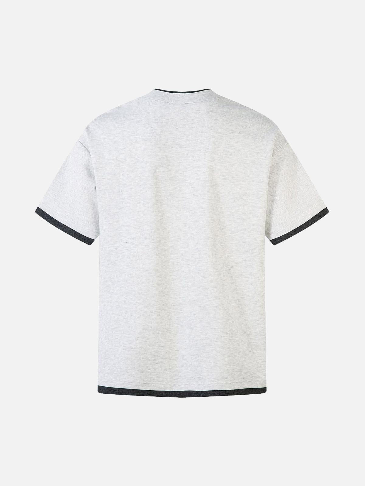 Concert Outfit Retro Faux Two-Piece Print T-Shirt Concert Outfit Retro Faux Two-Piece Print T-Shirt