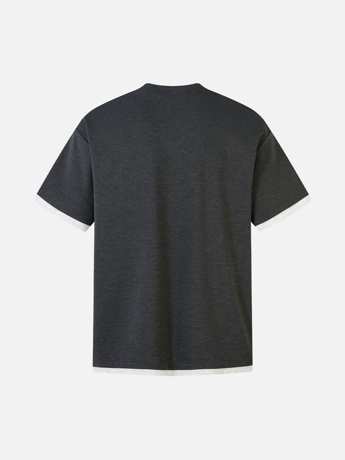 Concert Outfit Retro Faux Two-Piece Print T-Shirt Concert Outfit Retro Faux Two-Piece Print T-Shirt