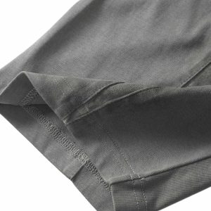 Concert Outfit Retro Functional Patchwork Dirty Dyed T-Shirt